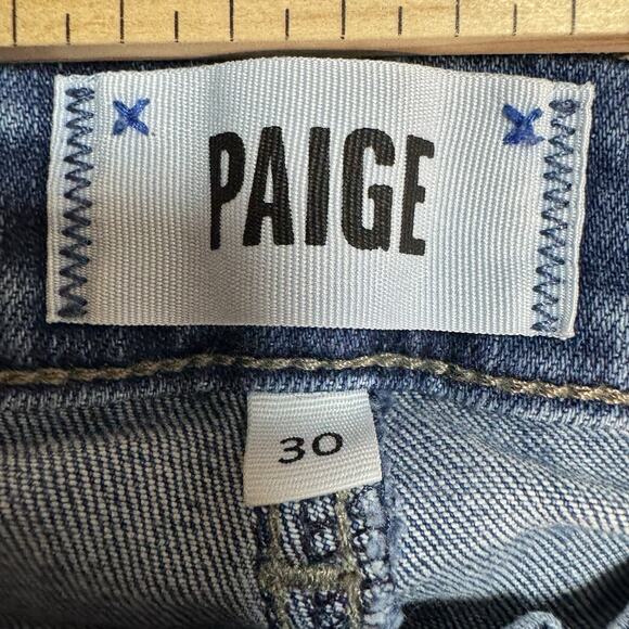 Paige Size 30 Skyline Ankle Peg Jeans Medium Wash Skinny LowRise Stretch - Picture 5 of 7